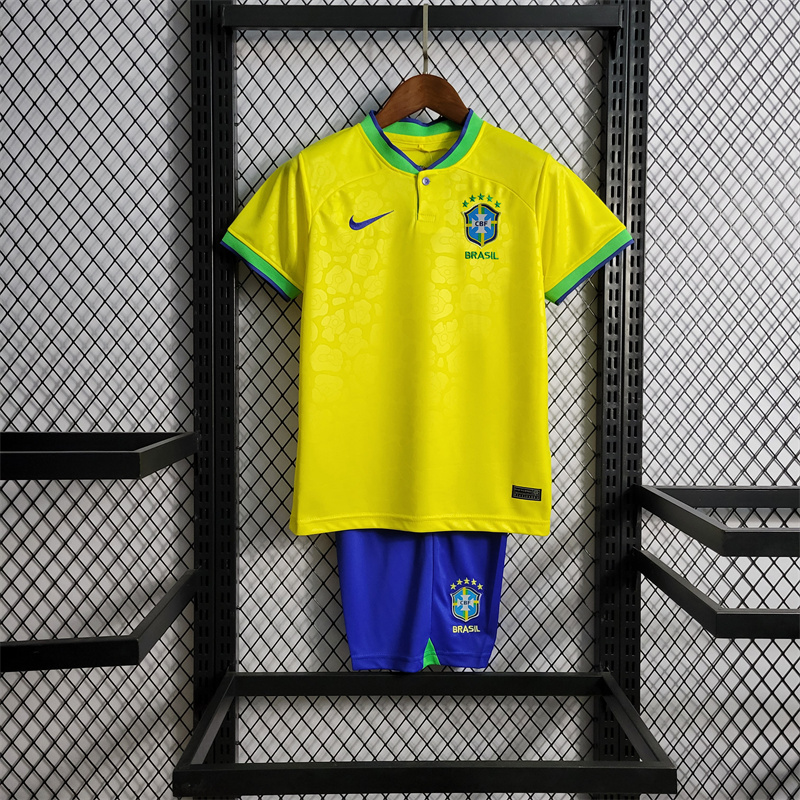 World Cup 2022 Brazil 22-23 Home Kids Kit